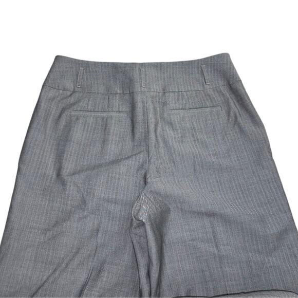 Loft Women's Gray Houndstooth Plaid Wool Wide Leg Pants Size 12 New - Picture 3 of 10